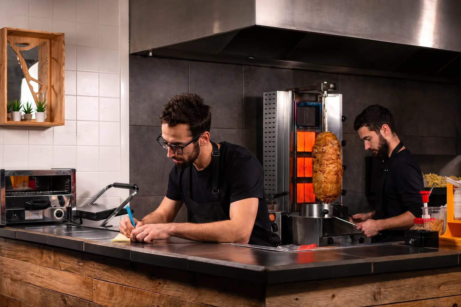 L'équipe Meat'ic au travail dans la friterie